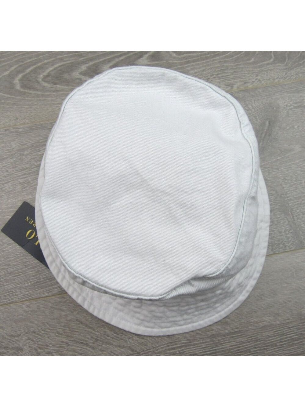 Polo Ralph Lauren Embroidered Bear Bucket Hat Adult Size S/M White NEW - Picture 7 of 11